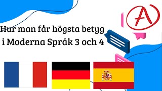 Hur man får A i Moderna Språk 2 3 och 4 [upl. by Yentruok]