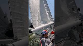 Sailing bumper boats at the start rubbing is racing failed start fleet 163 sailing protest j24 [upl. by Noerb]