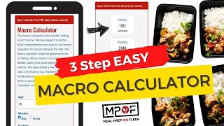 How to Use the Meal Prep on Fleek Macro Calculator  3 Steps  How to Calculate Macros [upl. by Hadley449]