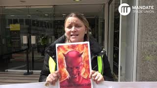 Debenhams workers protest in Belfast [upl. by Moneta]