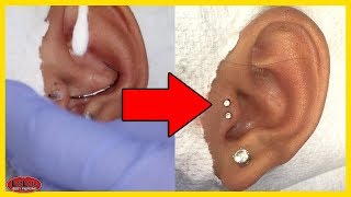 DOUBLE TRAGUS PIERCING ON THE SAME SIDE [upl. by Cort]