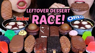 ASMR LEFTOVER DESSERT RACE MOCHI ICE CREAM SUNDAE KINDER DELICE TIKTOK JELLY OREO ICE CREAM 먹방 [upl. by Lundberg14]