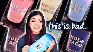 Holo Taco Underglow Nail Polish Swatch amp Review  Disappointing  KELLI MARISSA [upl. by Diamond]