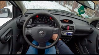 2001 Opel Corsa C 10 ECOTEC 58HP  POV Test Drive 1503 Joe Black [upl. by Enitsyrhc761]