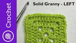 Solid Granny Square  Beginner Crochet Lesson 7  Left Handed CC [upl. by Winnie]