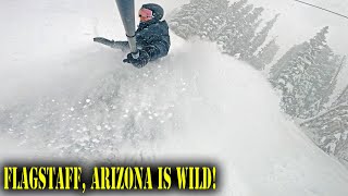 ARIZONA SNOWBOWL Record Powder Day [upl. by Wickham]