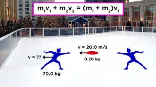 Practice Problem Inelastic Collisions at the Skating Rink [upl. by Mossberg593]