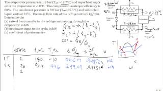 Calc refrigeration 180kPa 900kPa eff Excel [upl. by Jaf]