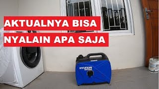 TES BEBAN HYUNDAI INVERTER 1000 WATT SILENT GENERATOR [upl. by Trumaine]