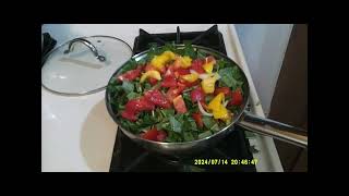 cooking fresh callaloo dinner [upl. by Heaps]