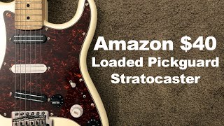 Bargain 36 Loaded Pickguard Stratocaster Demo [upl. by Cordelia69]