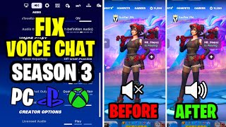 HOW TO FIX GAME CHAT AUDIO IN FORTNITE CHAPTER 5 SEASON 3 Voice Chat Not Working [upl. by Deva]