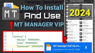 How To Install And Use MT MANAGER Vip No Root 2024 [upl. by Zysk]