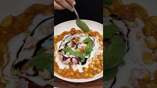 Chole Tikki Chaat ASMR Cooking  shorts food cooking asmr indianasmrworld streetfood chaat [upl. by Ahseim]