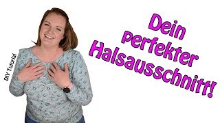 Halsausschnitt verkleinern  Nähen für Anfänger  DIY Tutorial [upl. by Stanley]