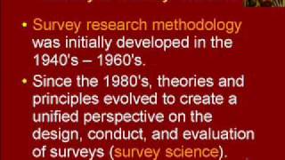 Lecture 1  Introduction to Survey Research Pt 2 [upl. by Ahsienyt]