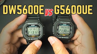 Casio GShock DW5600 VS G5600 DW5600E vs G5600UE Budget Square Comparison w Tough Solar [upl. by Nana941]