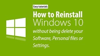 How to Reinstall Windows 10 Without Losing Data [upl. by Sisi883]