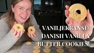 How to Make quotVaniljekransequot Danish Vanilla Butter Cookies [upl. by Alonzo]