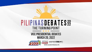 The Comelec PiliPinas Vice Presidential Debates 2022 The Turning Point  LIVESTREAM [upl. by Nylyram]