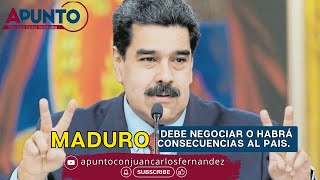 Maduro debe negociar o habrá consecuencias al país Apunto en Vivo 250924 [upl. by Stich]