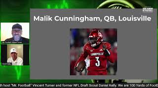 🏈 2023 NFL Draft Prospect Malik Cunningham QB Louisville with Vincent Turner and Daniel Kelly [upl. by Sirrot]