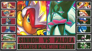 Starter Pokémon Battle SINNOH vs PALDEA [upl. by Ariem553]