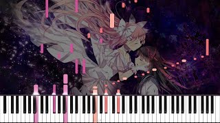 Puella Magi Madoka Magica OP  Connect Piano Tutorial amp Sheets [upl. by Olfe]