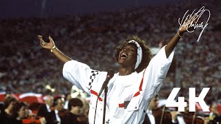 Whitney Houston  National Anthem Star Spangled Banner 4K Remaster [upl. by Nnylaehs]