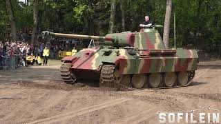 Panther Ausf A on the move in 4K Militracks 2019 at Overloon War Museum with the Saumur Panther [upl. by Ormond]