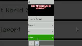 HOW TO USE CHEATS IN MINECRAFT  trending minecraft viralvideo shorts [upl. by Shellie]