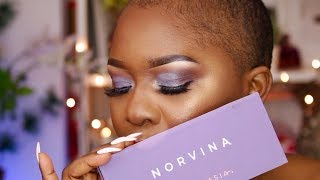 Bald Head Makeup Routine  ABH NORVINA PALETTE ON DARK SKIN [upl. by Edette217]