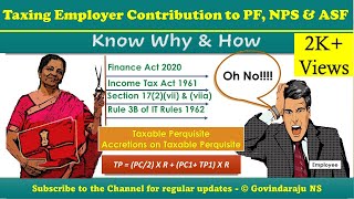 Taxing Employer Contribution to PF NPS amp ASF  Know Why amp How [upl. by Alyssa458]