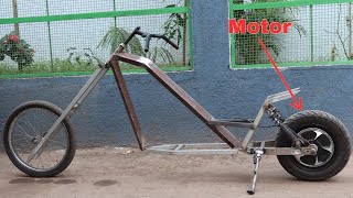 how to make electric chopper bike at home  Creative science [upl. by Halda420]