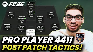 PRO PLAYER 4411 FORMATION AND CUSTOM TACTICS IN FC 25 ULTIMATE TEAM [upl. by Anileva]