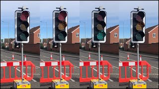 Great Blakenham Gipping Road Nissen LZA 500 Temporary Traffic Lights [upl. by Soirtimid]