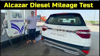 Hyundai Alcazar Diesel Fuel Economy Run  Most Efficient 6 amp 7 seater SUV  Diesel Manual Highway [upl. by Cherish]