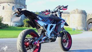 Aprilia SXV 450 silmoto exhaust sound [upl. by Neelie]