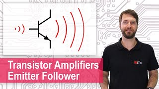 The Transistor as an Amplifier  Emitter Follower Common Emitter Circuit Design Example [upl. by Ylrahc]