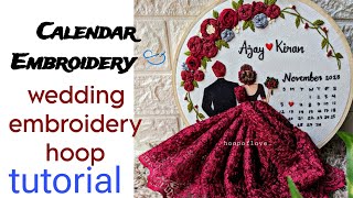 Calendar embroidery tutorial ✨art viral video diy artist craft embroidery ytshorts shorts [upl. by Mcroberts]