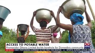 Promasidor Ghana Limited builds borehole for Domeabra community  AM News on JoyNews 24820 [upl. by Flavius]