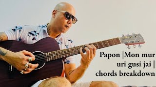 Papon  Mon mur uri gusi jai  Chords breakdown  Priyanku Bordoloi [upl. by Sachiko]