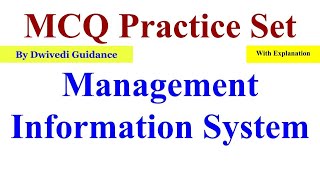 Management Information system mcq MIS mcq management information system mcq by dwivedi guidance [upl. by Vandyke]