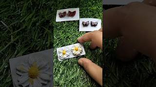 Clay earrings 😍shorts viral tranding flower butterfly diy [upl. by Reger355]