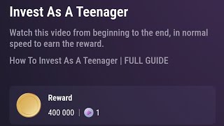 Invest As A Teenager  Tapswap Code  How To Invest As A Teenager  FULL GUIDE [upl. by Ynnij]