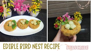 Edible bird nest  crispy and tasty bird nest recipe easyrecipes laughterchefs ediblenest [upl. by Jenifer]