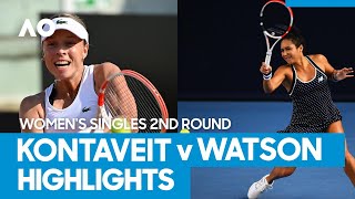 Anett Kontaveit vs Heather Watson Match Highlights 2R  Australian Open 2021 [upl. by Naus]