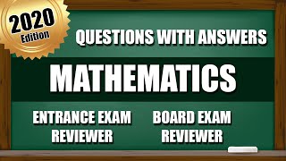 Entrance Exam Reviewer 2020  Questions with Answer in General Math PreCalculus and Statistics [upl. by Dibb]