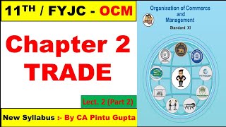 11TH OCM CHAPTER 2 TRADE PART II  FYJC OCM CHAPTER 2 TRADE TRADE  BY CA PINTU GUPTA [upl. by Koslo446]