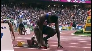 Les Françaises championnes du monde du 4x100m Paris 2003 [upl. by Etteloiv]